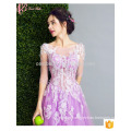 Hot-selling Purple A Line Appliqued Evening Party Cocktail Dress For Women